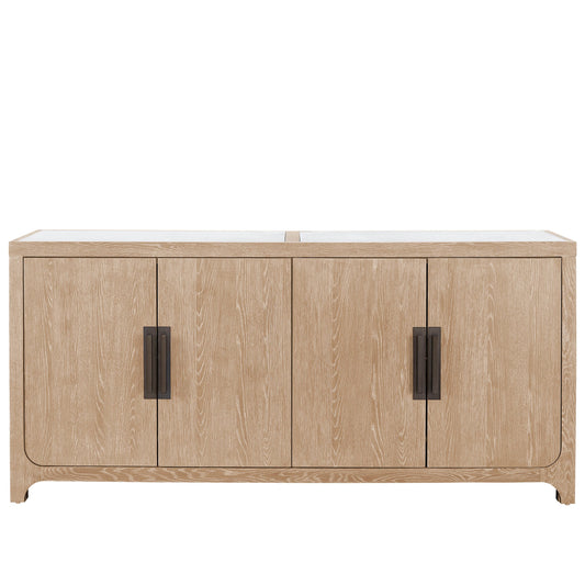 Blair Credenza by Universal Furniture in aged pewter. Made from unique in a transitional style.