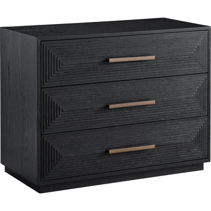 Collins Chest by Universal Furniture in aged pewter and charcoal. Made from unique in a transitional style.