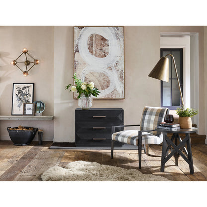 Collins Chest by Universal Furniture in aged pewter and charcoal. Made from unique in a transitional style.