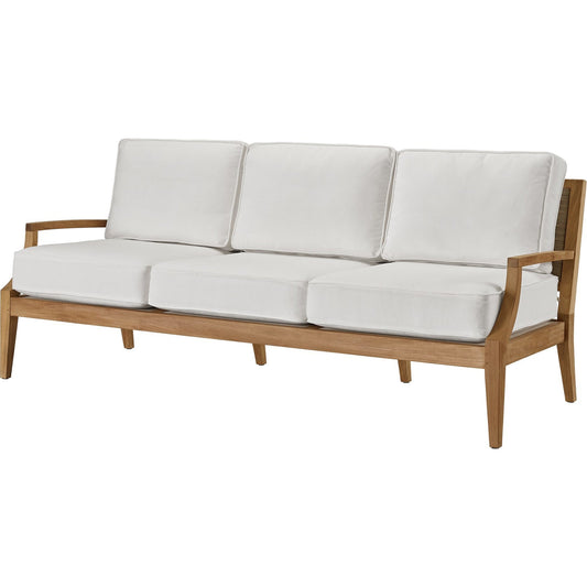 Chesapeake Sofa by Coastal Living by Universal Furniture in stainless steel and natural teak. Made from unique in a coastal style.