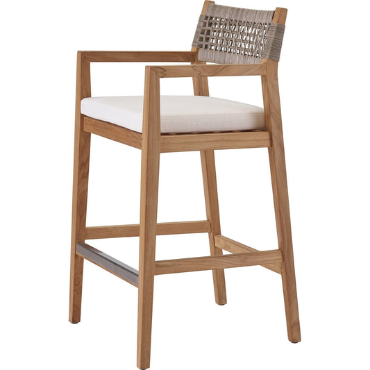 Chesapeake Bar Stool by Coastal Living by Universal Furniture in stainless steel and natural teak. Made from unique in a coastal style.
