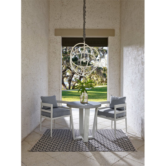 South Beach Patio Table by Coastal Living by Universal Furniture in stainless steel and white. Made from unique in a coastal style.