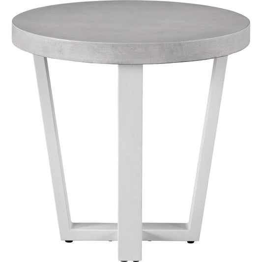 South Beach End Table by Coastal Living by Universal Furniture in stainless steel and white. Made from unique in a coastal style.