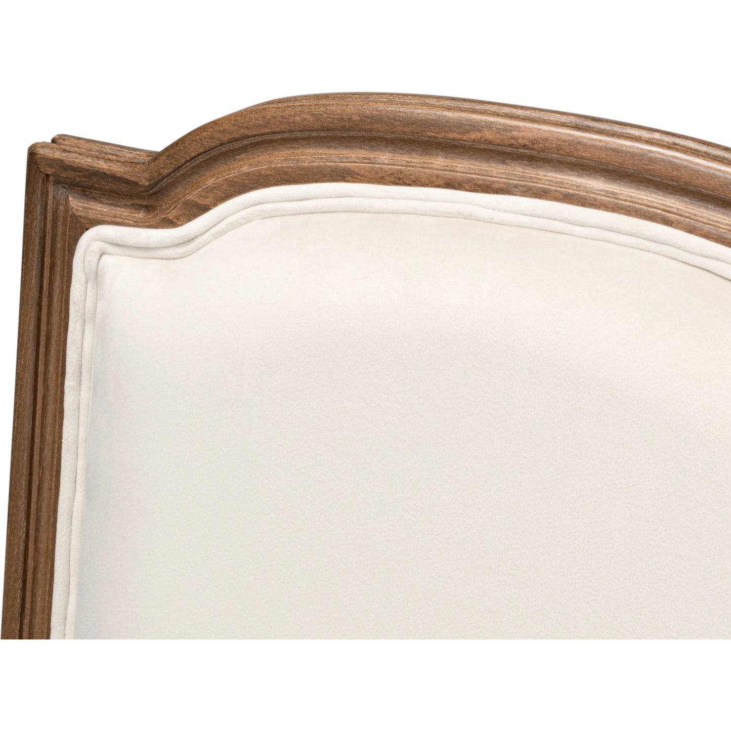 012 SI-2372535 | Closeup | Louis XVI Squared Side Chair (Set of 2) by Sarreid Ltd. in cream. Made from beechwood, driftwood, fabric in a traditional style.