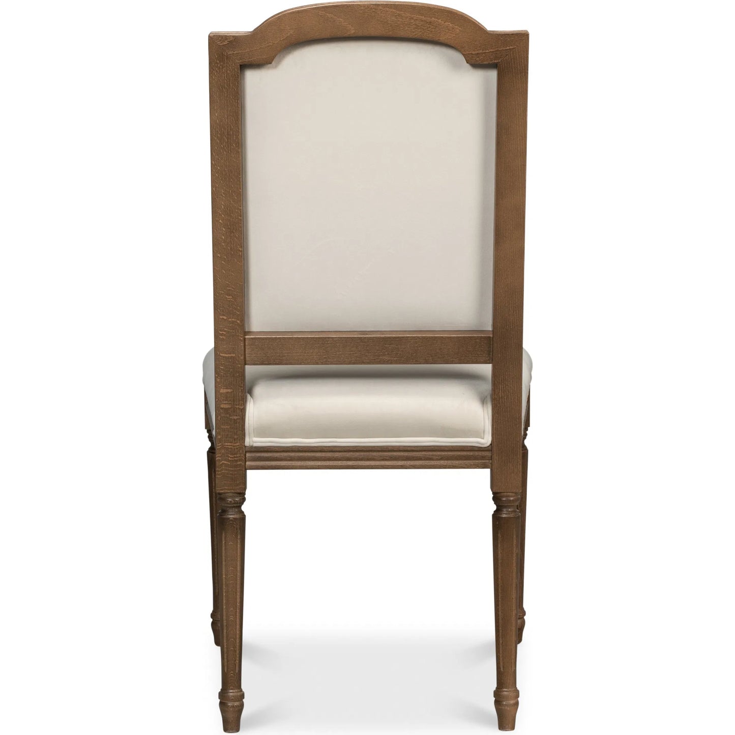 004 SI-2372535 | Additional Silo | Louis XVI Squared Side Chair (Set of 2) by Sarreid Ltd. in cream. Made from beechwood, driftwood, fabric in a traditional style.