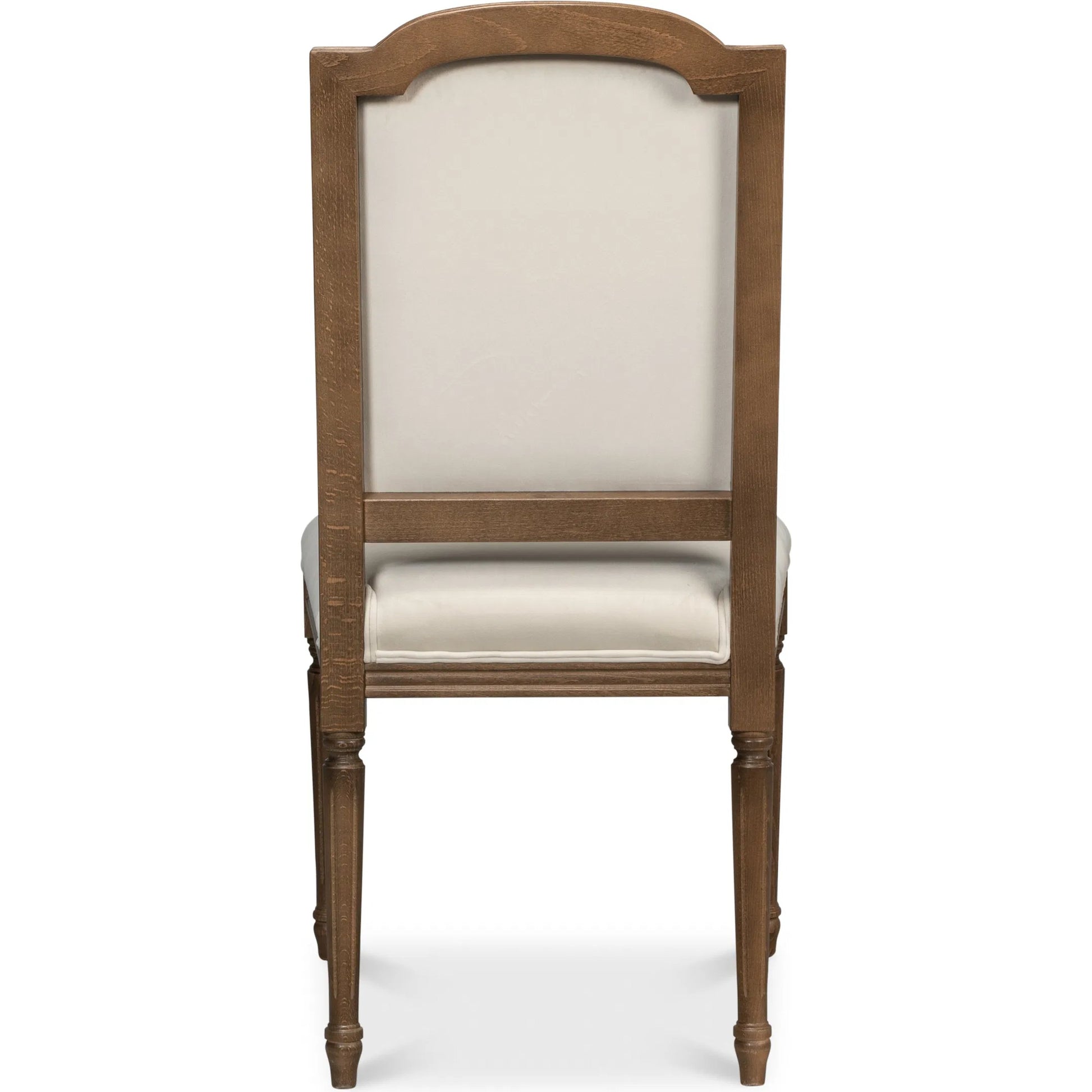 Louis XVI Squared Side Chair (Set of 2) by Sarreid Ltd. in cream. Made from beechwood, driftwood, fabric in a traditional style.