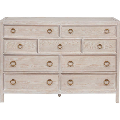Getaway Dresser by Coastal Living by Universal Furniture in antique brass and sea oat. Made from unique in a transitional style.
