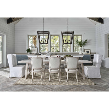 Getaway Dining Table by Coastal Living by Universal Furniture in antique brass and sea oat. Made from unique in a coastal style.