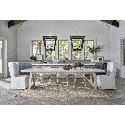Getaway Dining Table by Coastal Living by Universal Furniture in antique brass and sea oat. Made from unique in a coastal style.