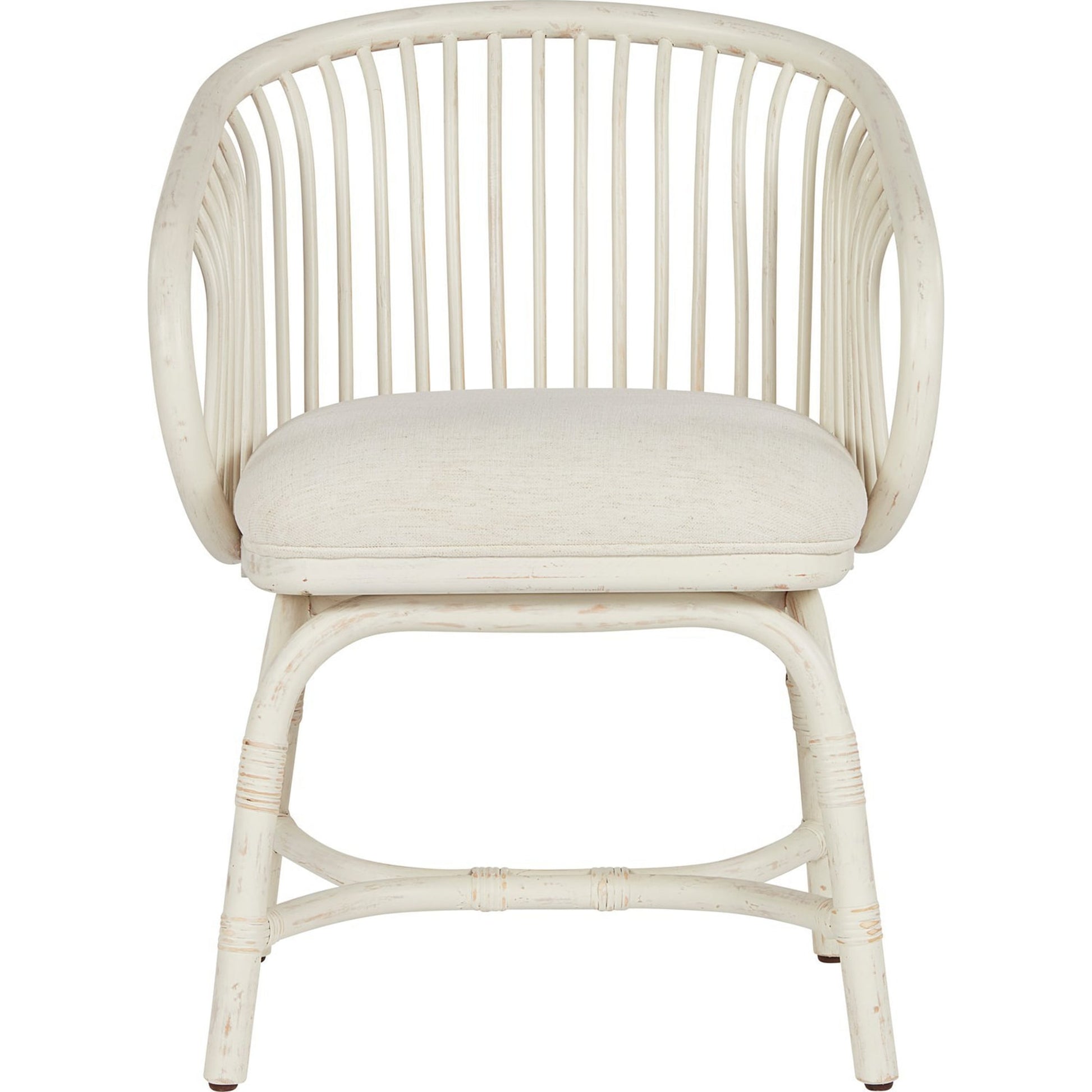 Aruba Rattan Chair by Coastal Living by Universal Furniture in nomad snow and egret. Made from 92% polyester, 8% linen in a coastal style.