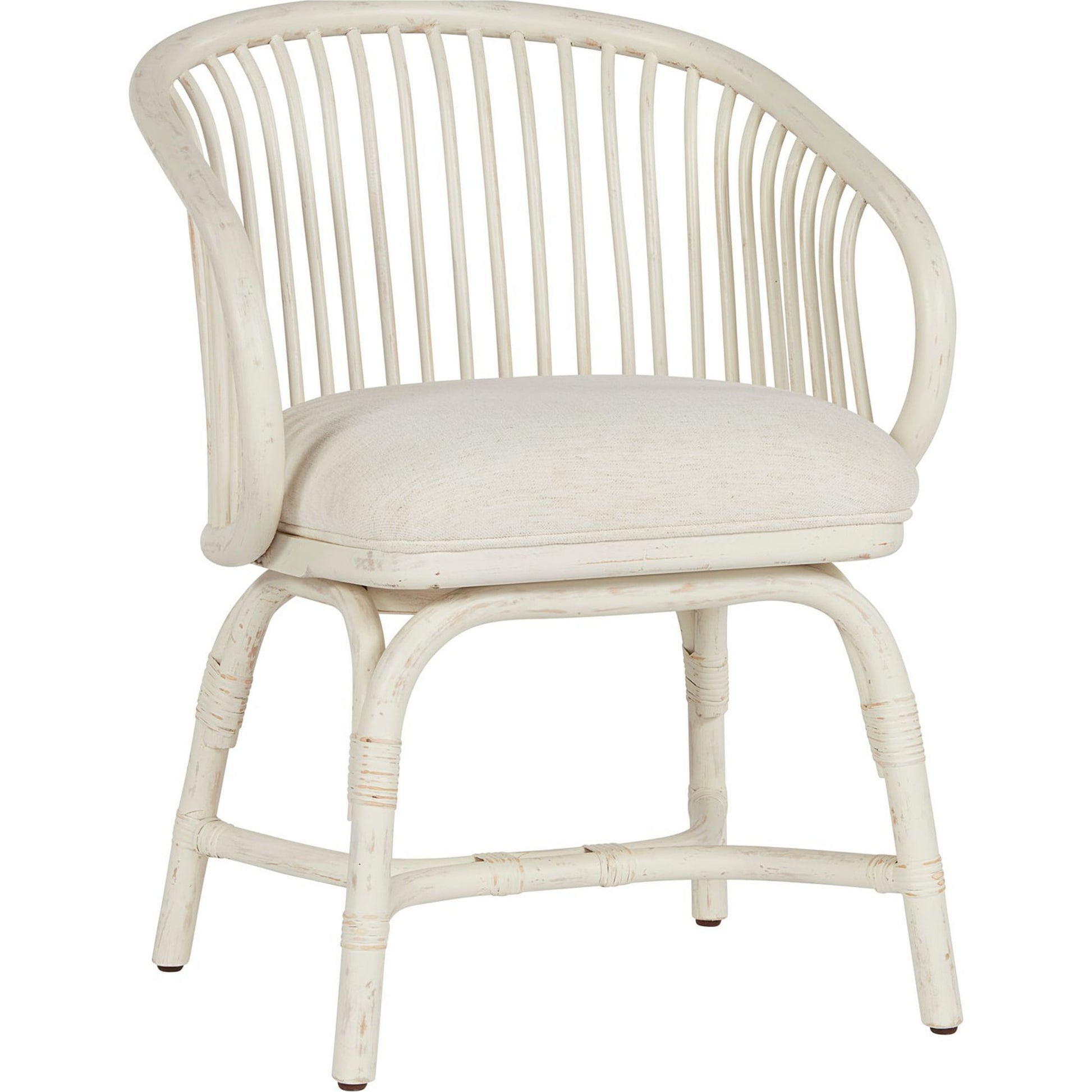 Aruba Rattan Chair by Coastal Living by Universal Furniture in nomad snow and egret. Made from 92% polyester, 8% linen in a coastal style.