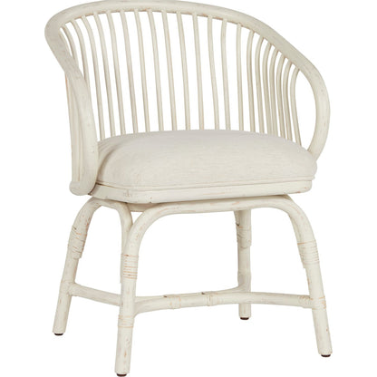 Aruba Rattan Chair by Coastal Living by Universal Furniture in nomad snow and egret. Made from 92% polyester, 8% linen in a coastal style.