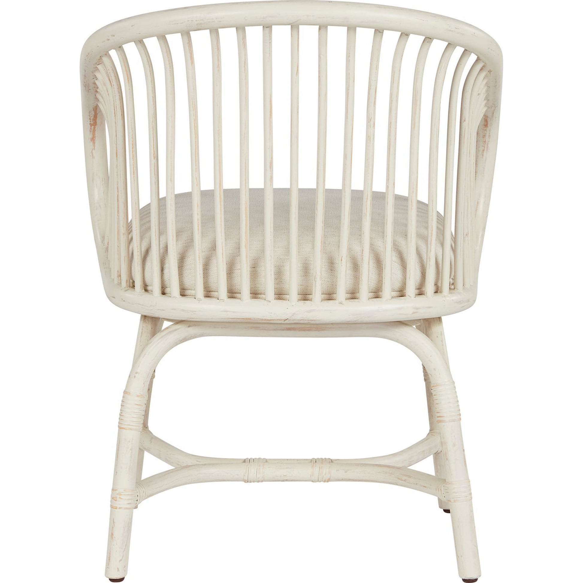Aruba Rattan Chair by Coastal Living by Universal Furniture in nomad snow and egret. Made from 92% polyester, 8% linen in a coastal style.