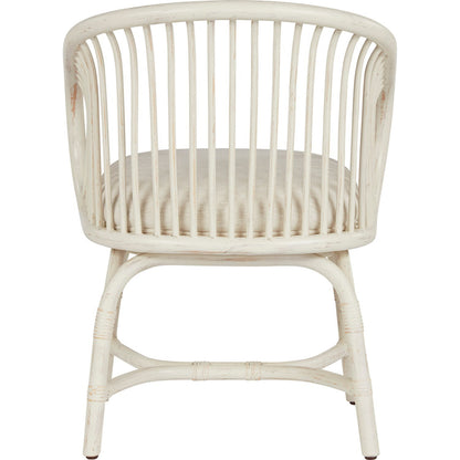 Aruba Rattan Chair by Coastal Living by Universal Furniture in nomad snow and egret. Made from 92% polyester, 8% linen in a coastal style.
