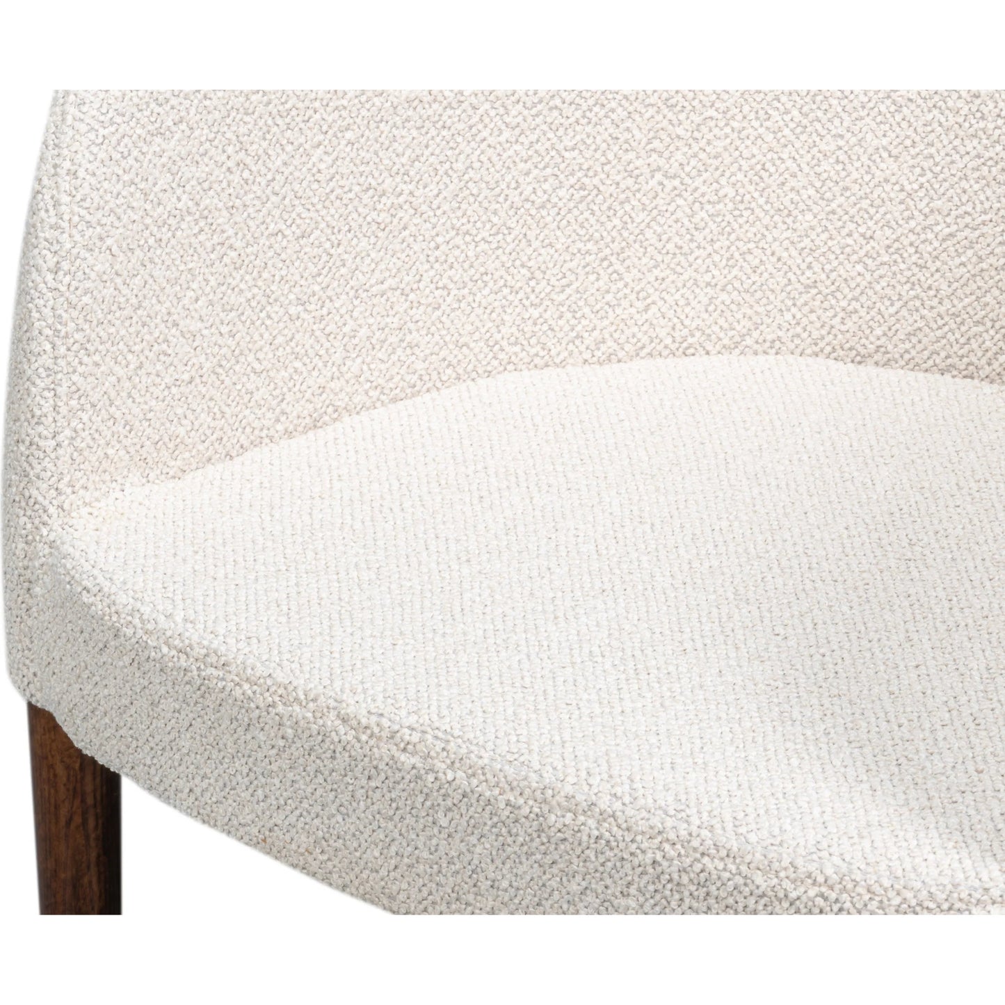 017 SI-2531074 | Closeup | Occasional Contemporary Chair by Sarreid Ltd. in beechwood, walnut, beige fabric. Made from beechwood, lime white, crema fabric in a transitional style.