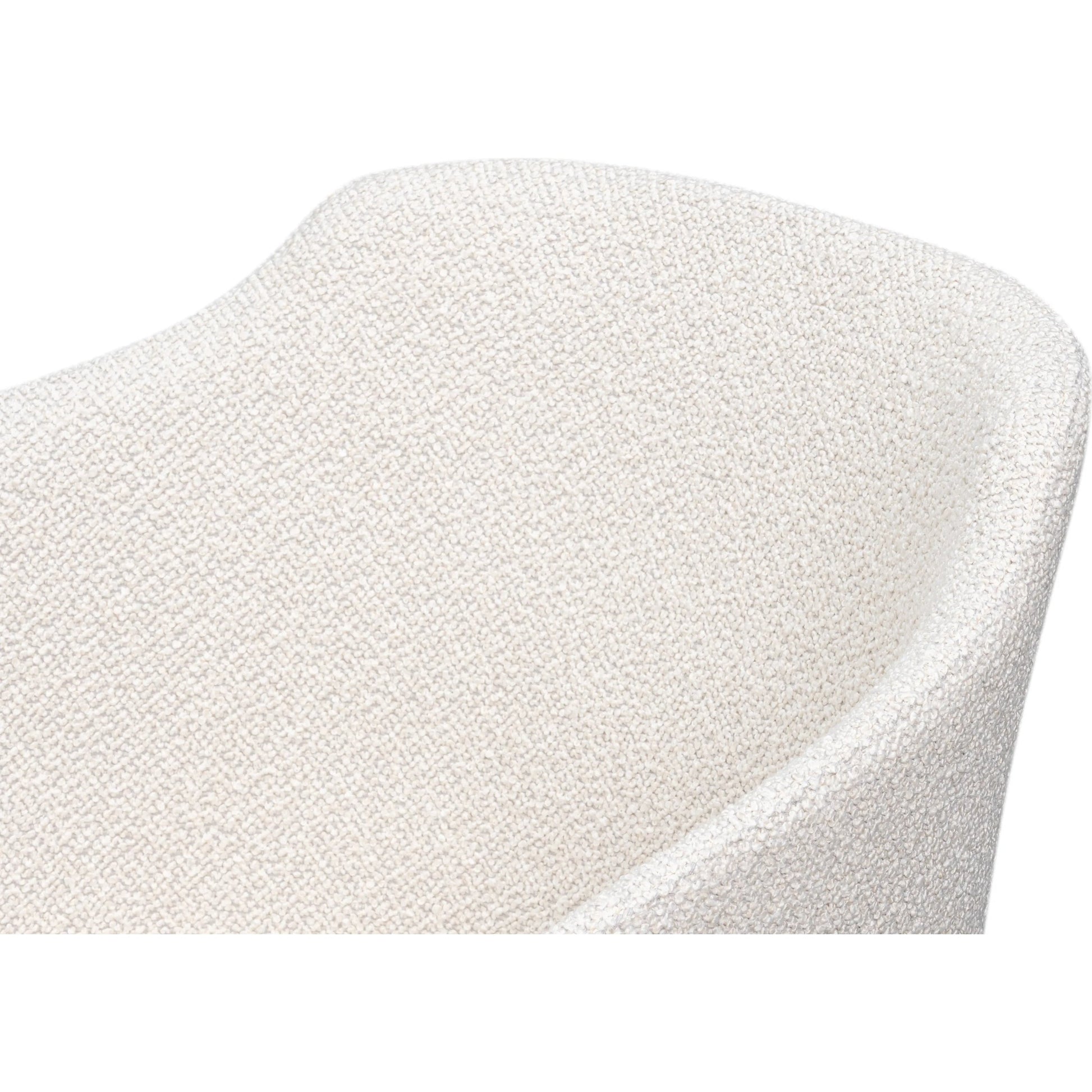 Occasional Contemporary Chair by Sarreid Ltd. in beechwood, walnut, beige fabric. Made from beechwood, lime white, crema fabric in a transitional style.