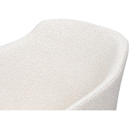 Occasional Contemporary Chair by Sarreid Ltd. in beechwood, walnut, beige fabric. Made from beechwood, lime white, crema fabric in a transitional style.