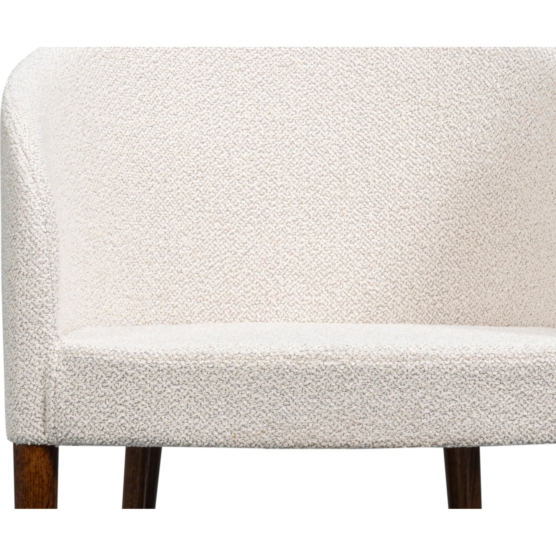 Occasional Contemporary Chair by Sarreid Ltd. in beechwood, walnut, beige fabric. Made from beechwood, lime white, crema fabric in a transitional style.