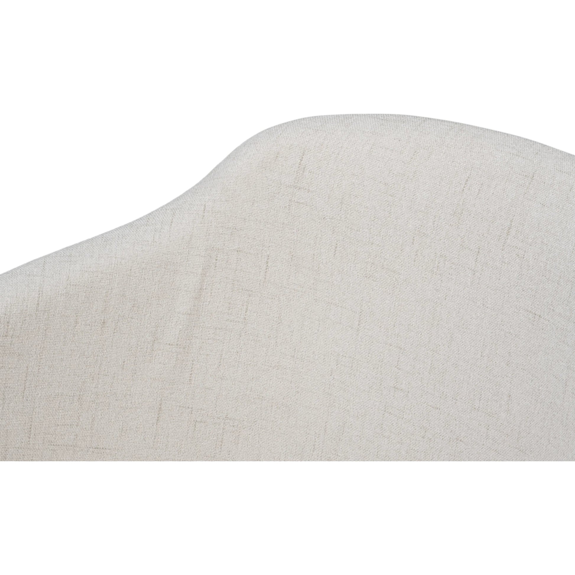 Occasional Contemporary Chair by Sarreid Ltd. in white. Made from beechwood, lime white, crema fabric in a unique style.