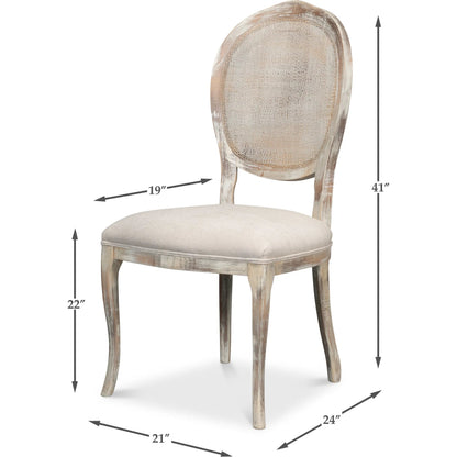 Oval Cane Back Side Chair (Set of 2) by Sarreid Ltd.. Made from beechwood in a cottage & farmhouse style.