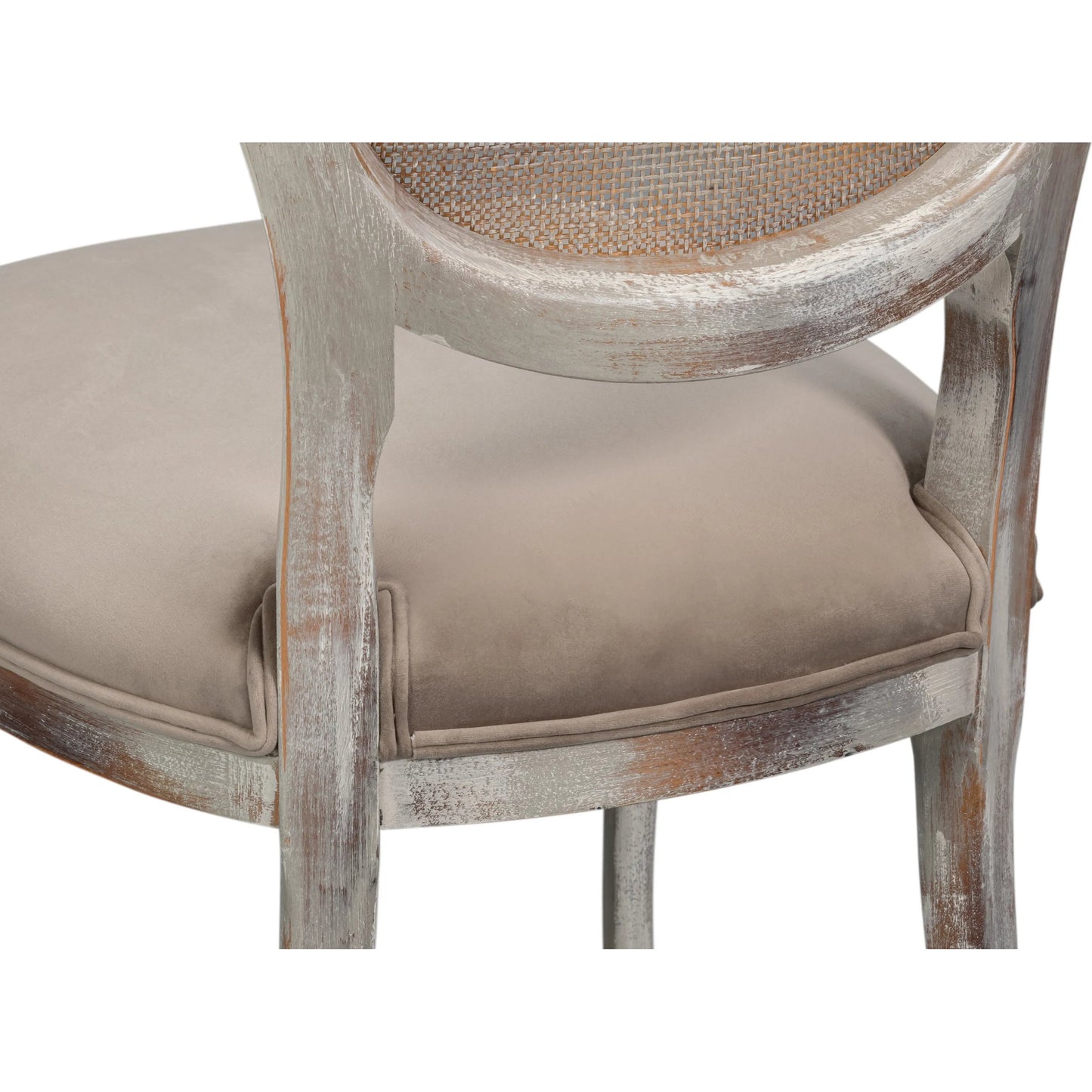 014 SI-2531076 | Closeup | Oval Cane Back S/Chair (Set of 2) by Sarreid Ltd.. Made from unique in a unique style.