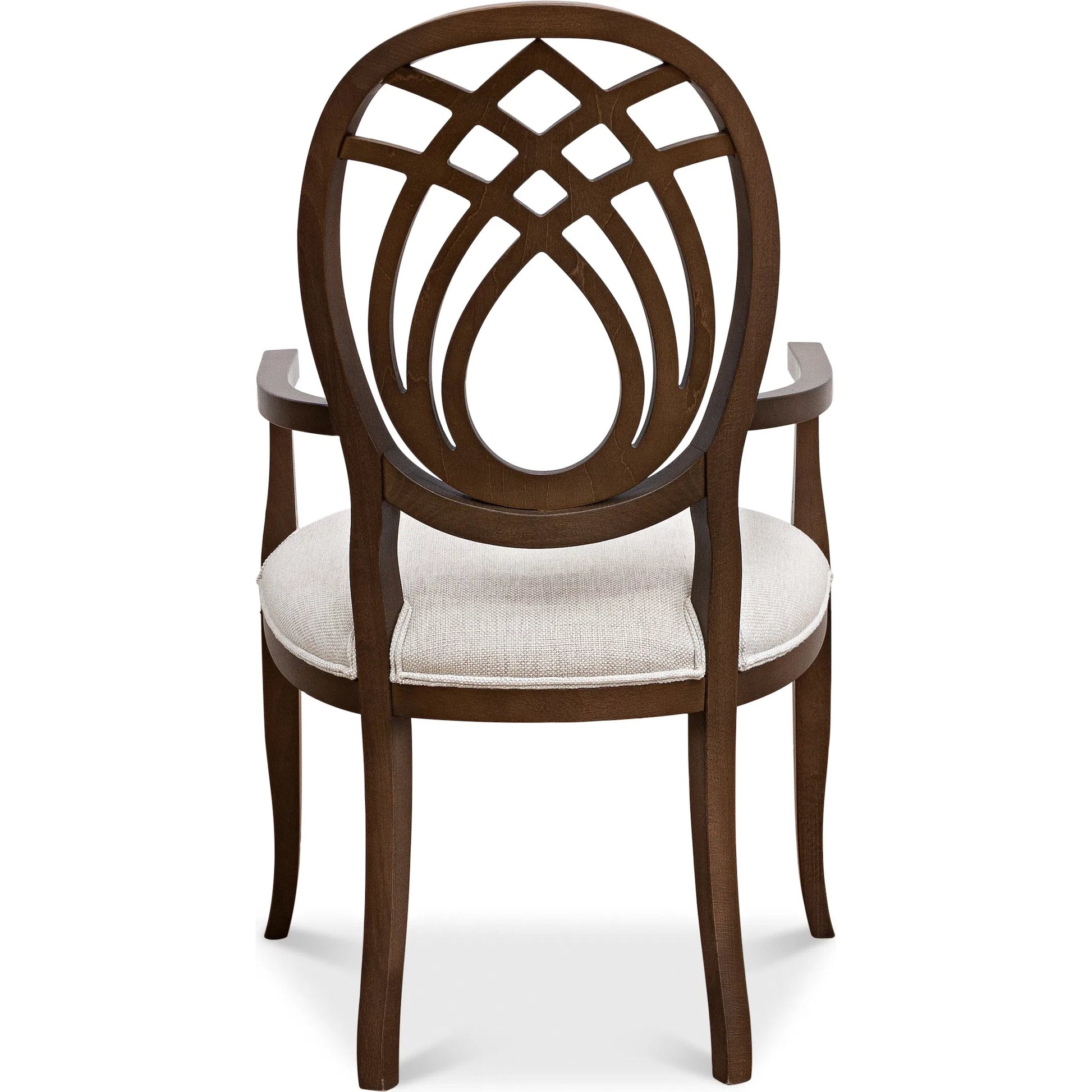 Goccia Arm Chair by Sarreid Ltd. in freia oatmeal. Made from beechwood in a traditional style.