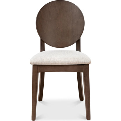 Round Back Side Chair (Set of 2) by Sarreid Ltd. in brown. Made from unique in a unique style.