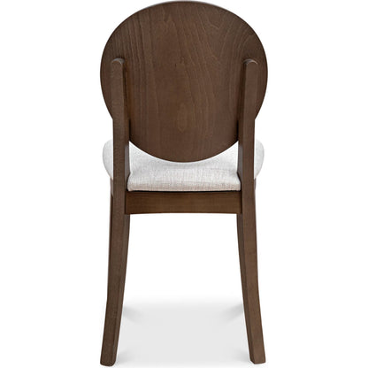 Round Back Side Chair (Set of 2) by Sarreid Ltd. in brown. Made from unique in a unique style.
