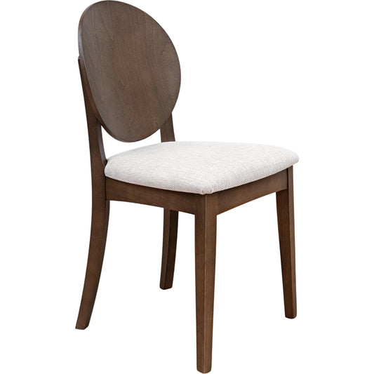 Round Back Side Chair (Set of 2) by Sarreid Ltd. in brown. Made from unique in a unique style.
