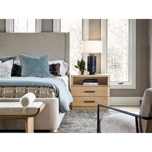 Nomad Nightstand by Universal Furniture in tech oak. Made from unique in a modern style.