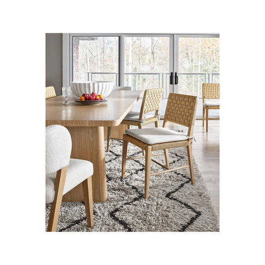 Nomad Side Chair by Universal Furniture in canberra ivory and tech oak. Made from white oak in a cottage & farmhouse style.