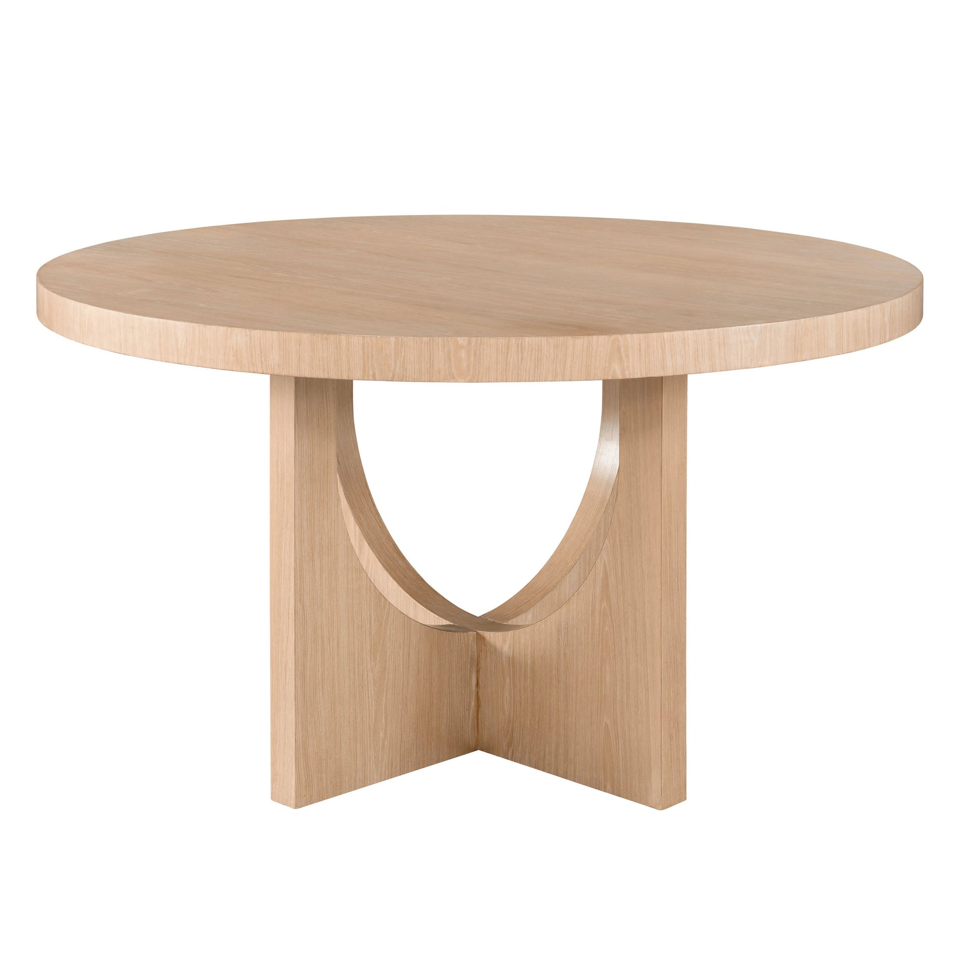 Nomad Callon Round Dining Table by Universal Furniture in tech oak. Made from unique in a modern style.