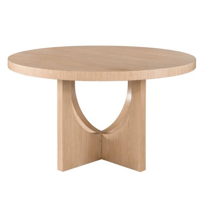 Nomad Callon Round Dining Table by Universal Furniture in tech oak. Made from unique in a modern style.