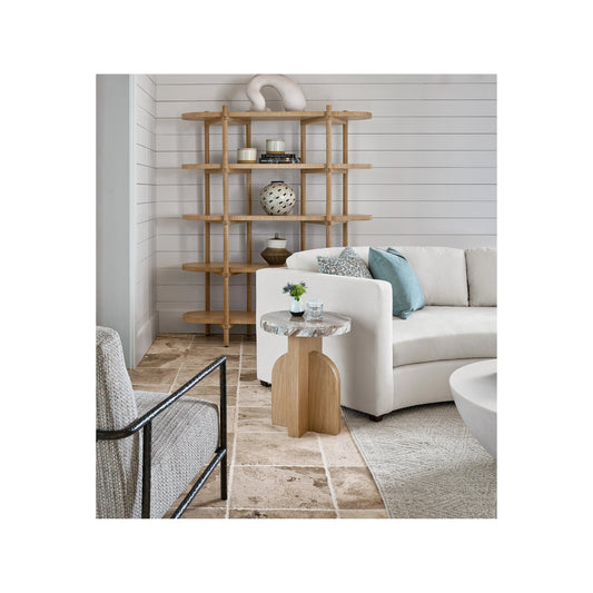 Nomad Riverine Accent Table by Universal Furniture in marble, tech oak. Made from unique in a modern style.