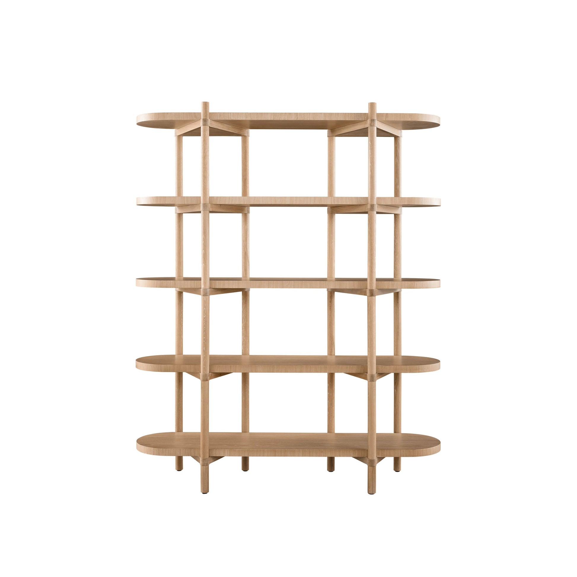 Nomad Etagere by Universal Furniture in tech oak. Made from solid white oak in a modern style.