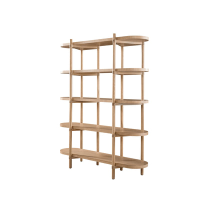 Nomad Etagere by Universal Furniture in tech oak. Made from solid white oak in a modern style.