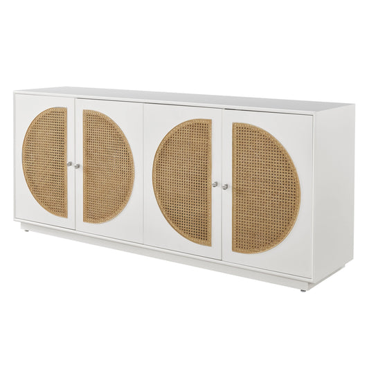 Nomad Credenza by Universal Furniture in glacier white. Made from unique in a modern style.
