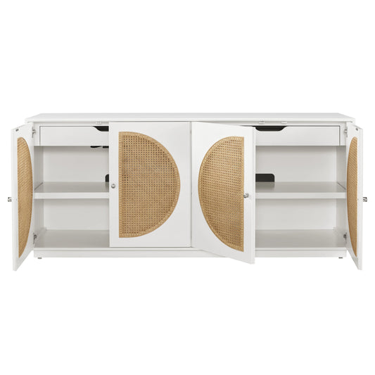 Nomad Credenza by Universal Furniture in glacier white. Made from unique in a modern style.