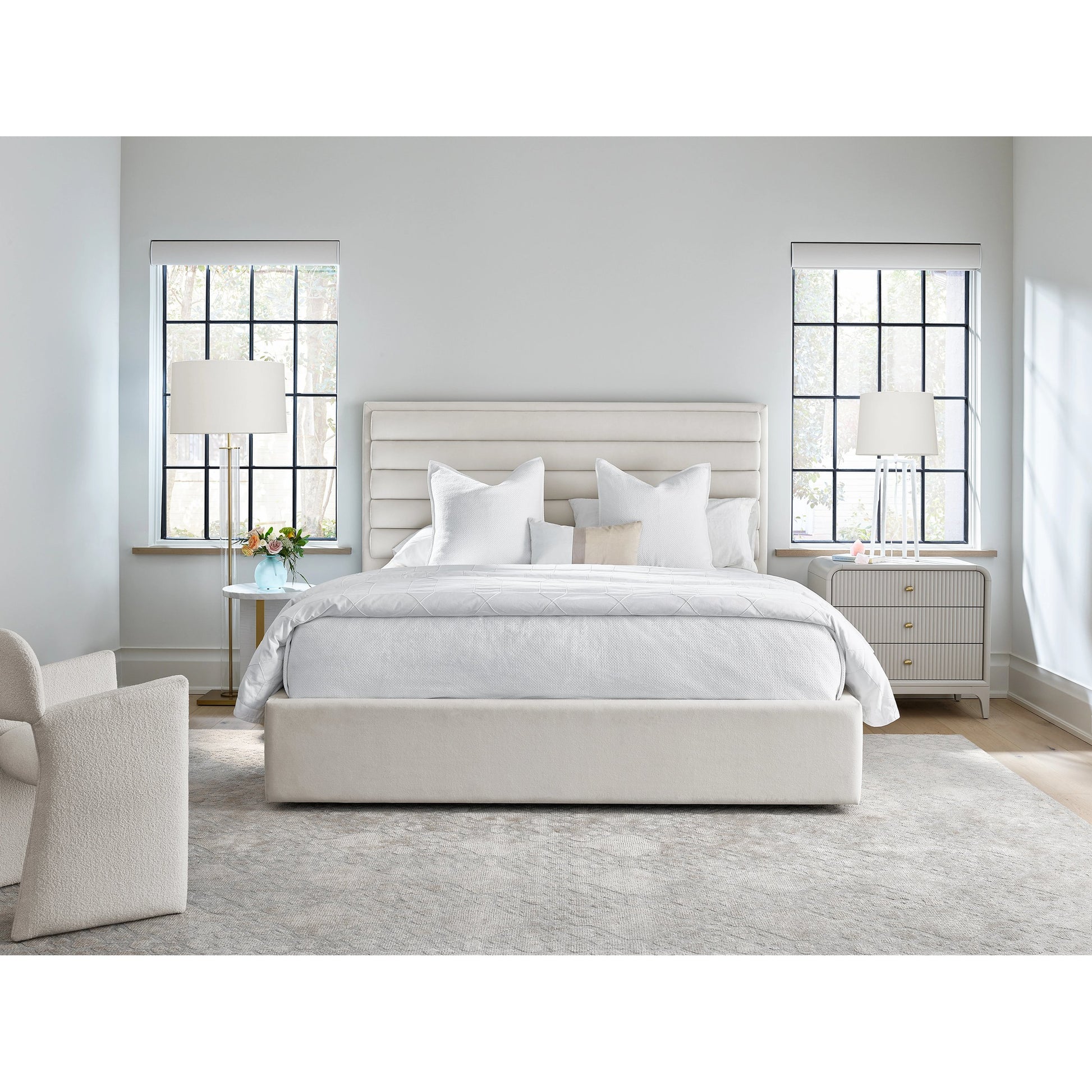 Tranquility Bed by Miranda Kerr Home in melborne ivory and melborne ivory. Made from 100% polyester in a modern style.