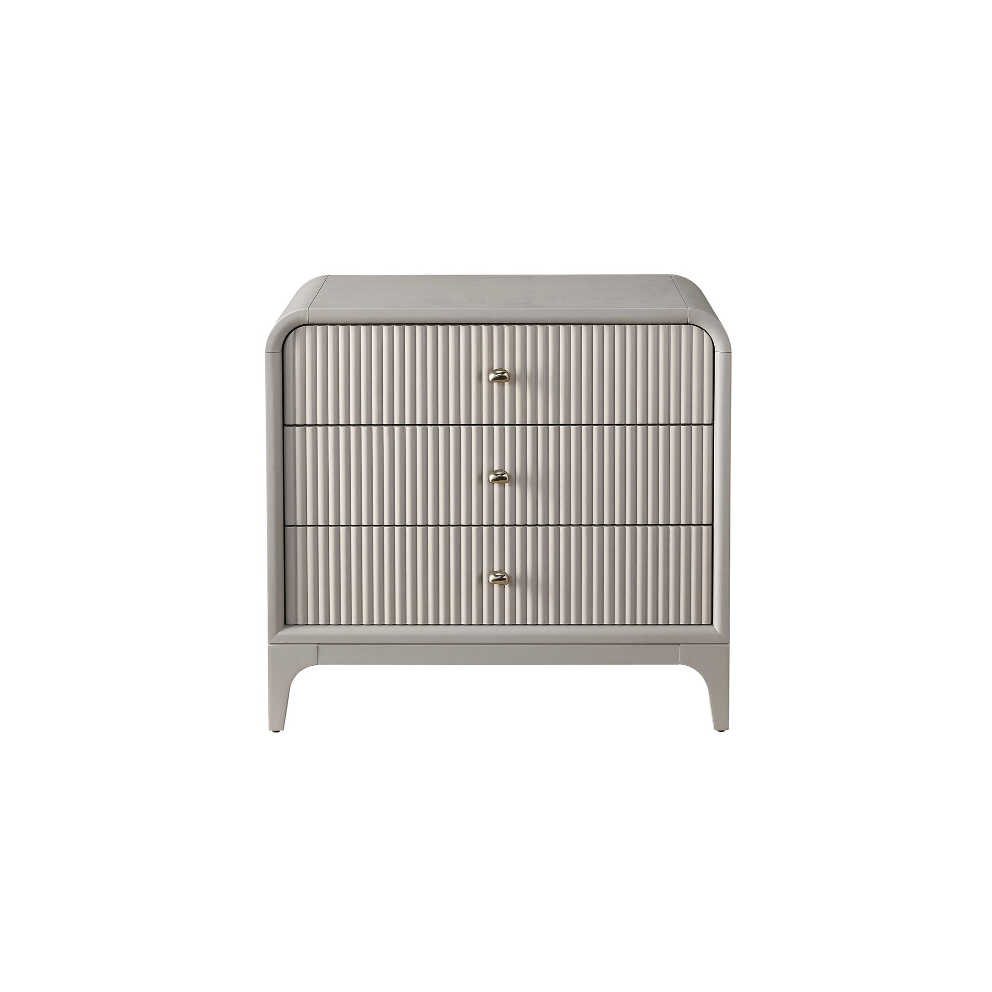 Tranquility Elevation Nightstand by Miranda Kerr Home in moonstone. Made from unique in a modern style.