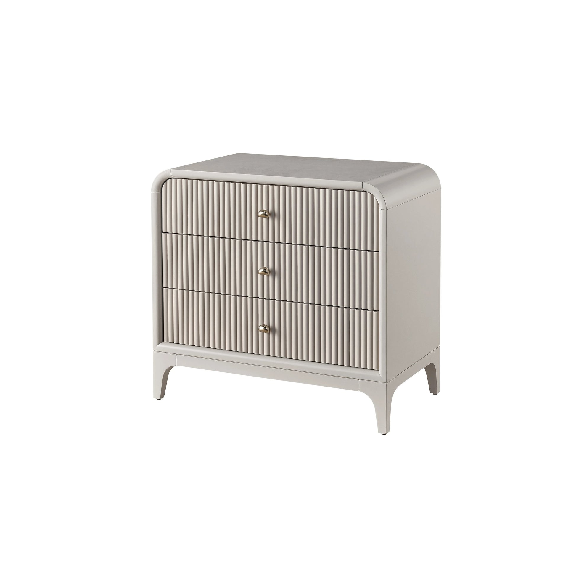 Tranquility Elevation Nightstand by Miranda Kerr Home in moonstone. Made from unique in a modern style.