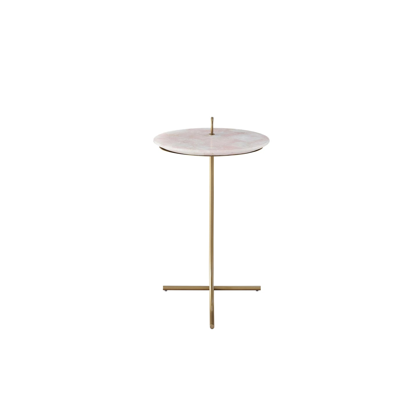 003 SI-2007586 | Additional Silo | Tranquility Rose Quartz Accent Table by Miranda Kerr Home in gold. Made from unique in a modern style.