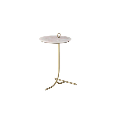 Tranquility Rose Quartz Accent Table by Miranda Kerr Home in gold. Made from unique in a modern style.