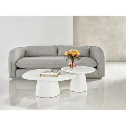 Tranquility Nesting Cocktail Tables by Miranda Kerr Home in milky mushroom. Made from unique in a modern style.