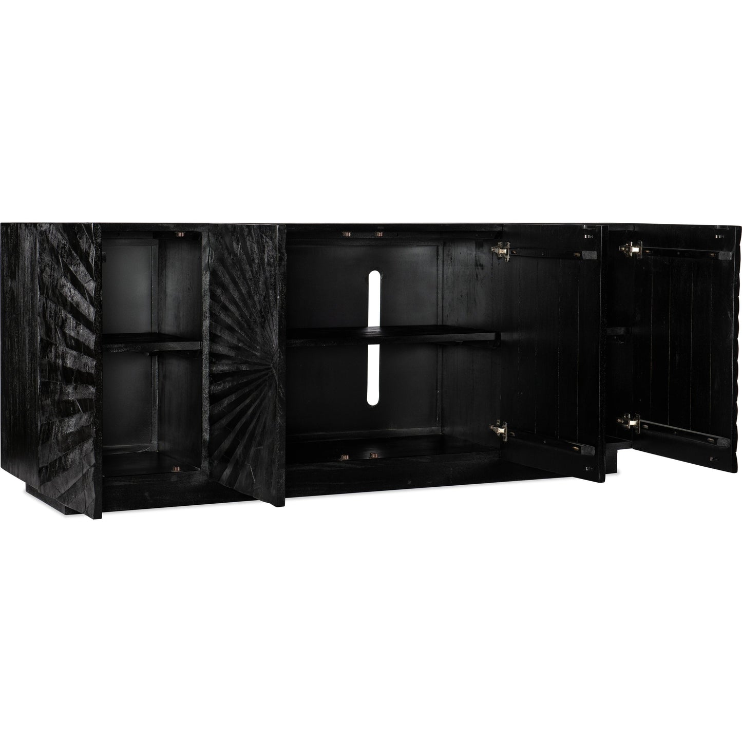 003 SI-1996319 | Additional Silo | Commerce & Market Open Space Entertainment Console by Hooker Furniture in black. Made from mango solids in a modern style.