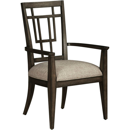 Woodwright Rohe Arm Chair (Set of 2) by A.R.T. Furniture in lloyd brown. Made from parawood solids, quarter sawn white oak veneer in a modern style.