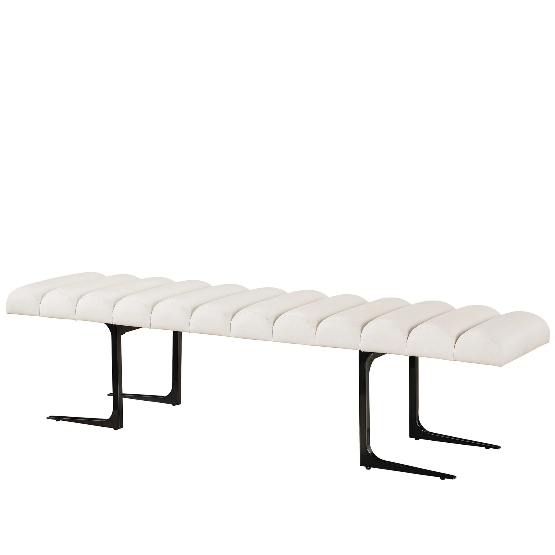 Erinn V X Universal Devereux Bed Bench by Universal Furniture in endurance sand and black nickel. Made from 80% polyurethane, 20% polyester in a modern style.