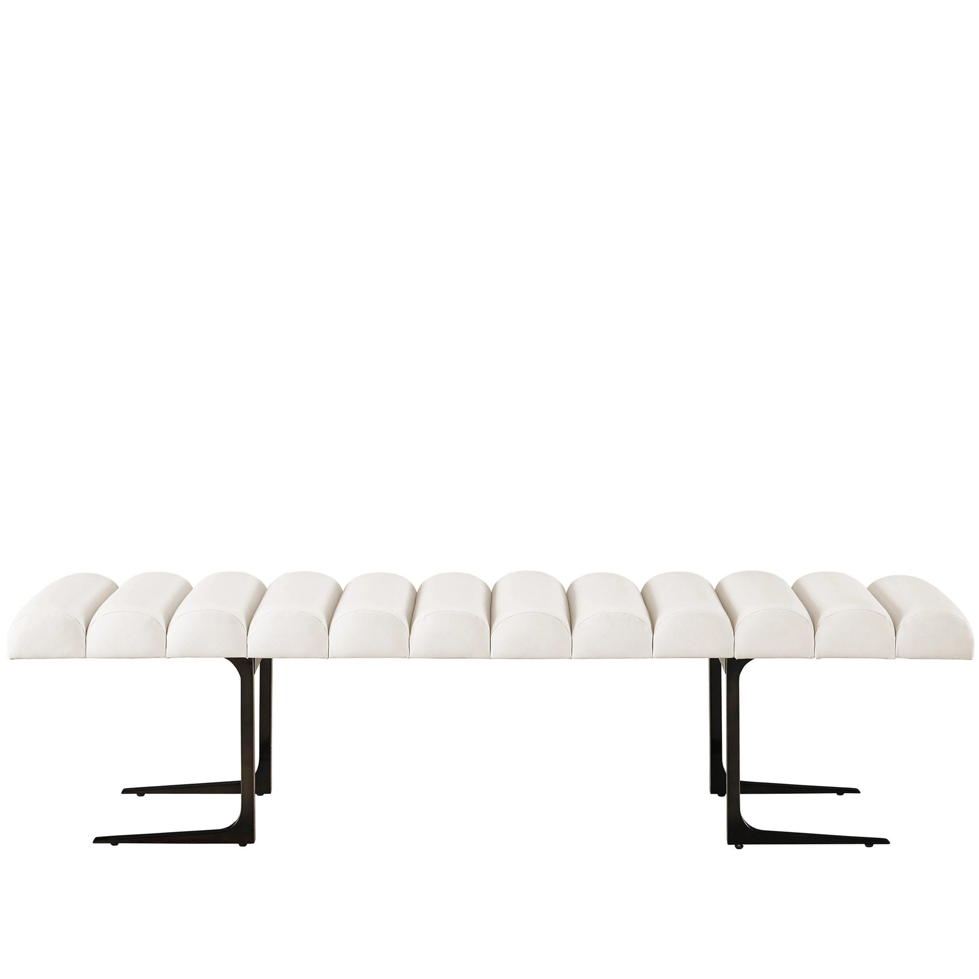 Erinn V X Universal Devereux Bed Bench by Universal Furniture in endurance sand and black nickel. Made from 80% polyurethane, 20% polyester in a modern style.