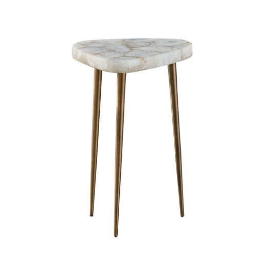 Erinn V X Universal Fino Tall Side Table by Universal Furniture in agate, antique satin brass. Made from unique in a modern style.