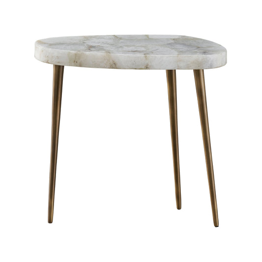 Erinn V X Universal Fino Short Side Table by Universal Furniture in agate, antique satin brass. Made from unique in a modern style.